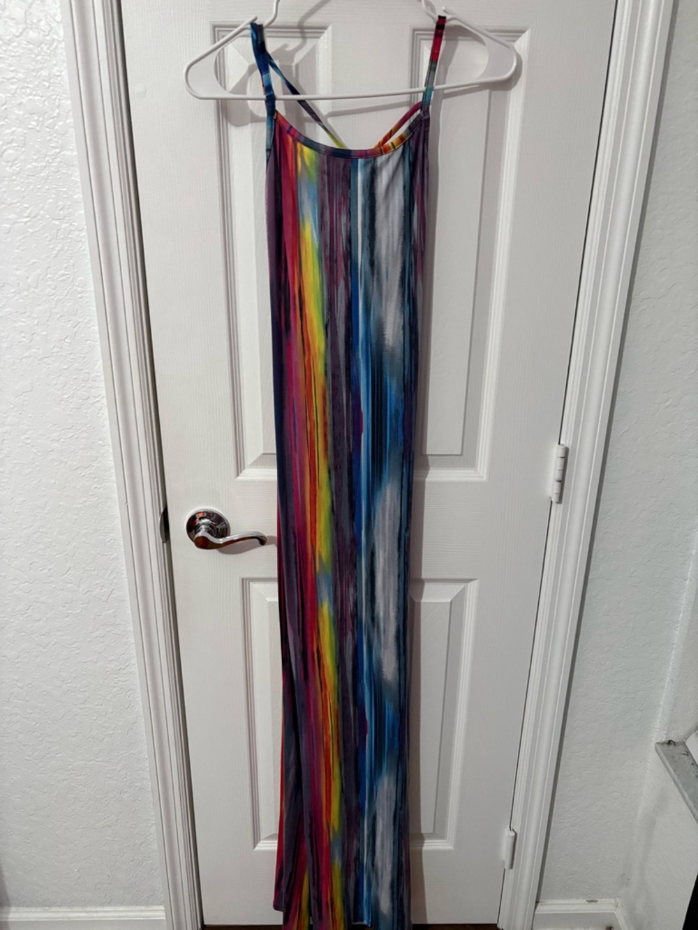 Colorful Vertical Stripe Maxi Dress